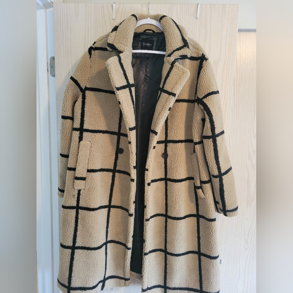 PRICE FIRM Jessica Simpson faux fur coat size L